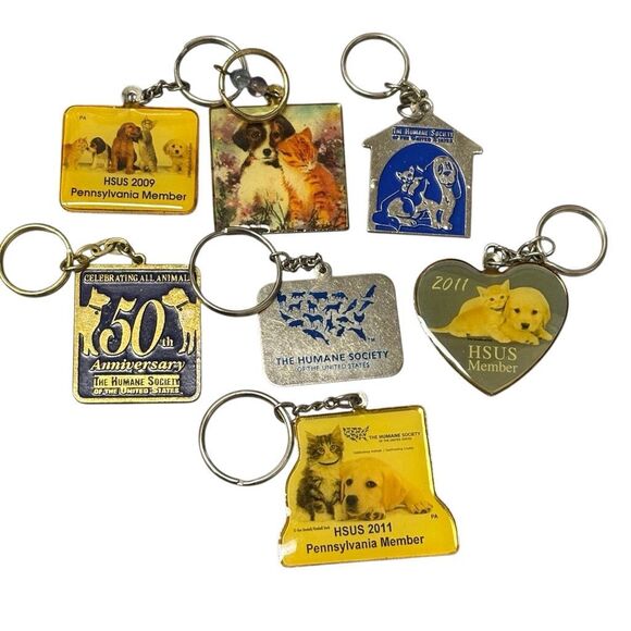 Humane Society United States Pennsylvania Keychains Lot Of 7 - Picture 1 of 9